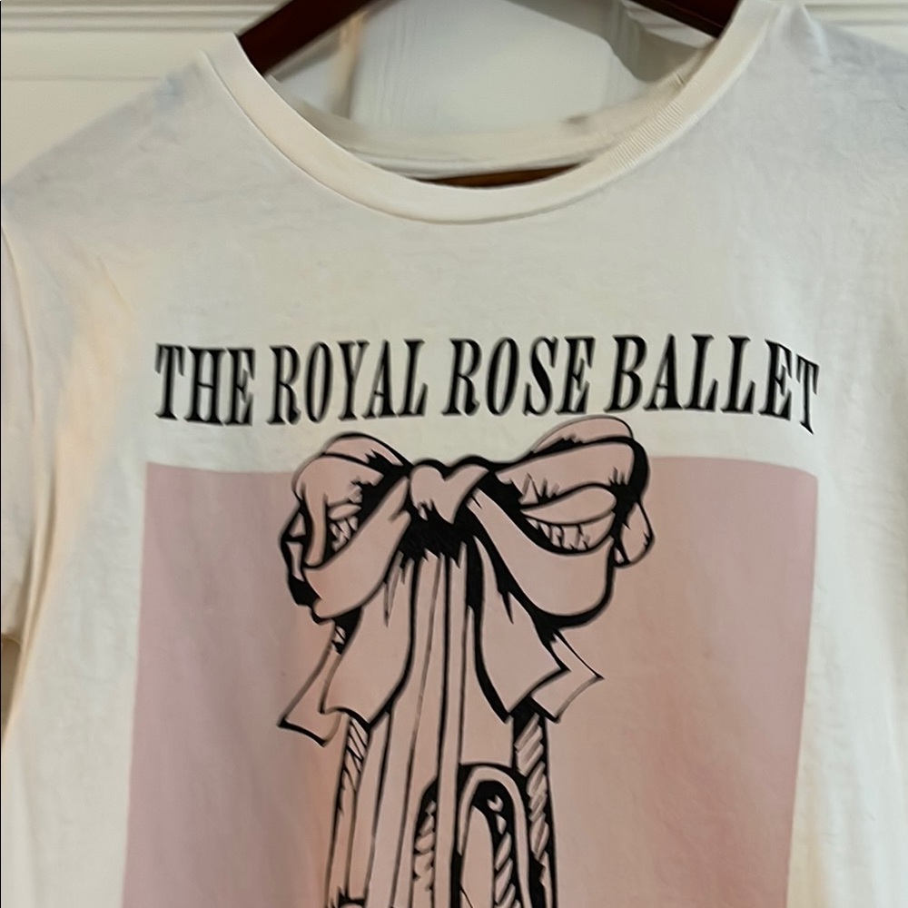 Graphic Tee - White and Pink